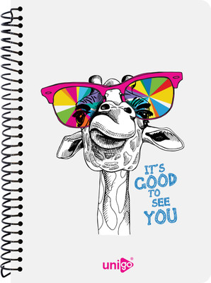 UNIGO Notebook A4 Notebook Unruled / Plain 300 Pages(White)