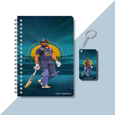 craft maniacs CRICKET 2024 NOTEBOOK COLLECTION A5 Notebook RULED 160 Pages(White, Black)