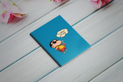 WRITE ON WHITE Your Daily Dose of Shin-chan A5 Diary RULLED 160 Pages(Blue)