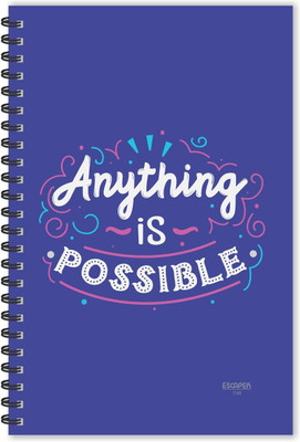 ESCAPER Anything is Possible Motivational Quotes Diary (Ruled-A5), Quotes on Diary , Notebook A5 Diary Ruled 160 Pages(Multicolor)