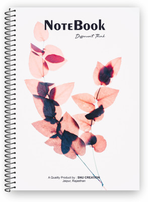 SNU CREATION Flowers Theme Spiral A4 Notebook Ruled 220 Pages(Multicolor)