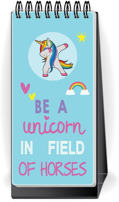 Nourish Desktop Standing To Do List Regular Desk Planner Ruled 50 Pages(UNICORNHORSES)