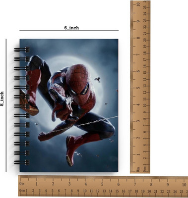 craft maniacs SPIDERMAN 2023 COLLECTION A5 Notebook RULED 160 Pages(Black)