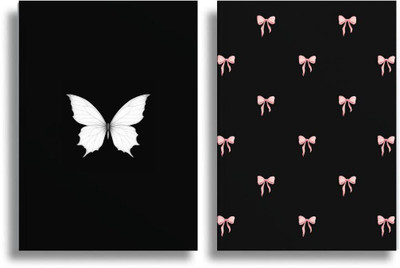 SMART FLOOR Cute diary A5 Diary Unruled 80 Pages(Black,Black, Pack of 2)