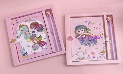 Tera13 cute diary pen set A5 Notebook Ruled 70 Pages(Multicolor, Pack of 2)
