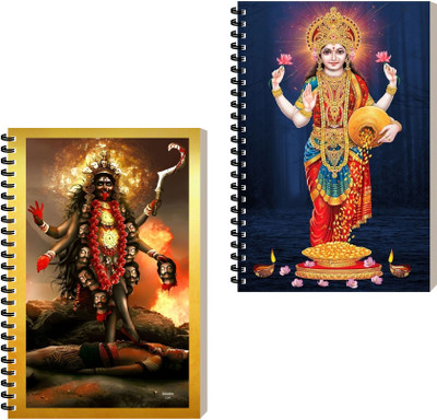 ESCAPER Devotional Diary, Spiral Notepad, Designer Writing Notebook A5 Diary Ruled 160 Pages(Combo- B, Pack of 2)