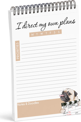 Inkdotpot Spiral Binding Notepad Regular Planner Unruled 50 Pages(Beige)