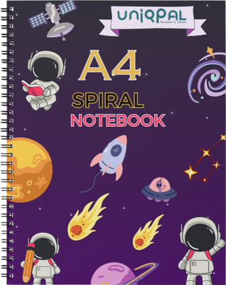 UNIQPAL SET OF 1 A4 Notebook RULED 200 Pages(Multicolor)