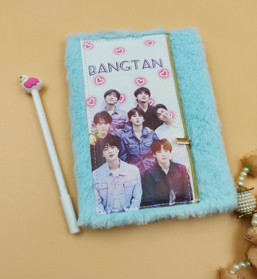 Paper Bear BTS A4 Diary ruled 70 Pages(Light Blue, Pack of 2)