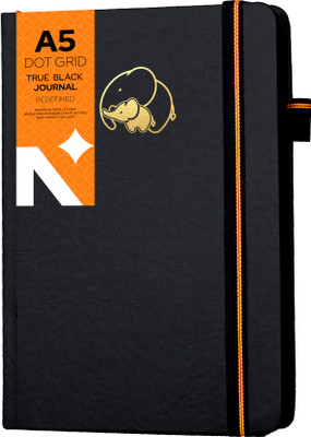 NEORAH A5 Black Out Journal A5 Journal Dot Grid 120 Pages(Black)