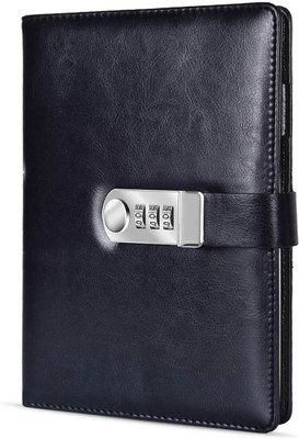 VAGHANI ENTERPRISE diary with lock A5 Notebook 0 200 Pages(Black)