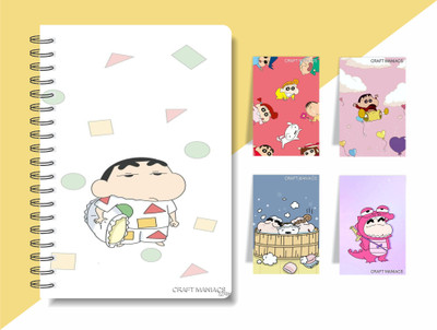 craft maniacs SHINCHAN 2023 NOTEBOOK COLLECTION A5 Diary RULED 160 Pages(White)
