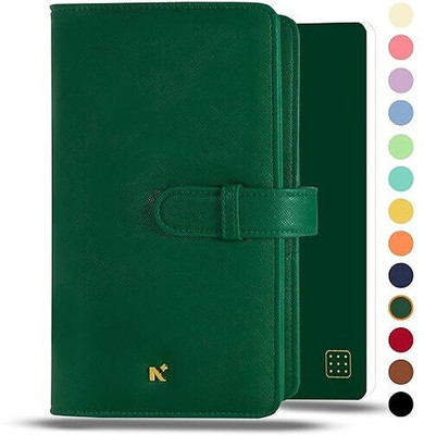 NEORAH Petite NotebookSLEEVE with Loop + JOURNAL|Faux Leather+ Penloop| 4 CardSlots Regular Organizer Dot grid 160 Pages(Dark Green) NEORAH Petite NotebookSLEEVE with Loop + JOURNAL|Faux Leather+ Penloop| 4 CardSlots Regular Organizer Dot grid 160 Pages(Dark Green)