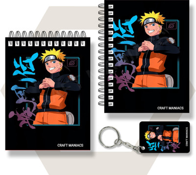 craft maniacs ANIME NOTEBOOKS A6 Diary UNRULED 100 Pages(Black)