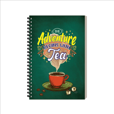 ESCAPER Tea Lover Diary A5 Diary Ruled 160 Pages(Adventure Begins With Tea)