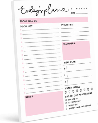 Inkdotpot Daily Planner A5 Planner Unruled 50 Pages(White)