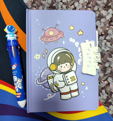 Paper Bear Astronaut Regular Diary Designer 80 Pages(Purple)