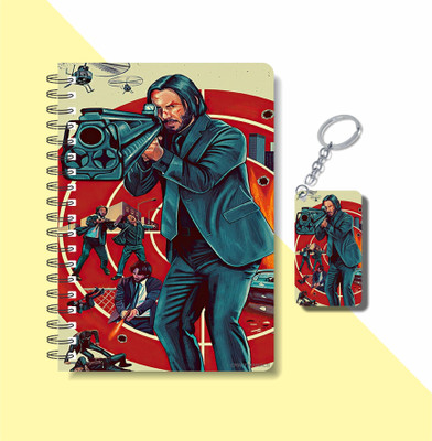 craft maniacs JOHN WICK 2023 NOTEBOOK COLLECTION A5 Notebook RULED 160 Pages(Red)