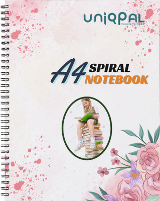 UNIQPAL SET OF 1 A4 Notebook Ruled 200 Pages(Multicolor)