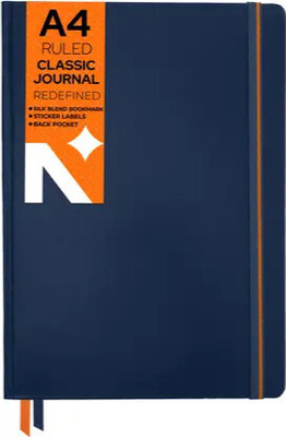NEORAH - Ruled Journal Notebook - 110 GSM - Office Hardcover Notebook - A4 Notebook Single Ruled 160 Pages(Dark Blue)
