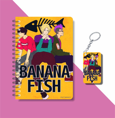 craft maniacs BANANA FISH COLLECTION A5 Diary RULED 160 Pages(Multicolor)