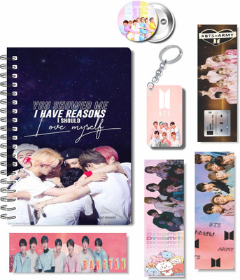 craft maniacs NEWEST 2023 BTS DIARY + 3 FREEBIE COLLECTION A5 Notebook RULED 160 Pages(Multicolor)