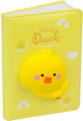 Uni Seoul squishy notebook Mini Notebook unruled 128 Pages(Yellow)