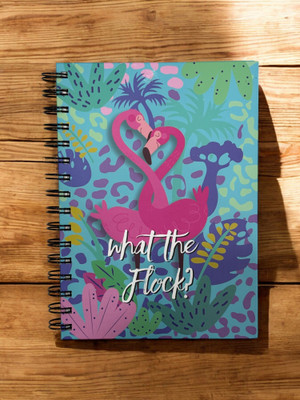 APNISTATIONERY What The Flock Spiral A5 Diary A5 Diary 100 Pages(Light Blue, Pink)