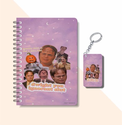 craft maniacs OFFICE SITCOM 2023 DIARY & KEYCHAIN A5 Diary RULED 120 Pages(Multicolor)