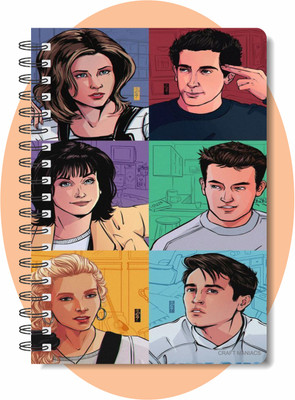 craft maniacs FRIENDS BEST COLLECTION A5 Notebook RULED 160 Pages(Pink)