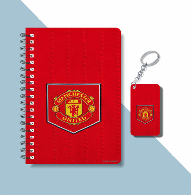 craft maniacs 2023 MAN U FC DIARY + KEYCHAIN A5 Notebook RULED 160 Pages(Multicolor)