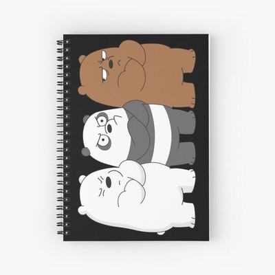 craft maniacs BARE BEARS 2023 COLLECTION A5 Notebook RULED 160 Pages(Multicolor)
