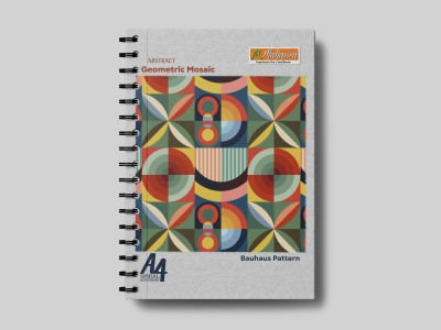 MAHAVIRA STATIONERS 001 A4 Notebook Plain 400 Pages(Multicolor)