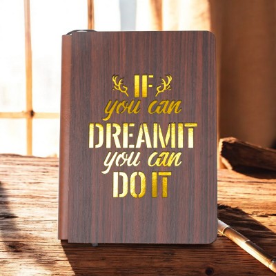 CAMPIO Dream it do it A5 Diary Handcrafted 100 Pages(Wooden)