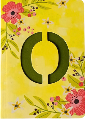 CRAFTOPIX Initial (O) Alphabet Lasercut Diary Soft Bound Notebook B6 Diary Ruled 192 Pages(Multicolor)