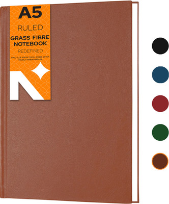 NEORAH Basic Office Notebook A5 Notebook Ruled 192 Pages(Tan)