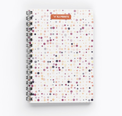 RJPRINTS Polka dotes A5 Notebook Unruled 200 Pages(Multicolor)