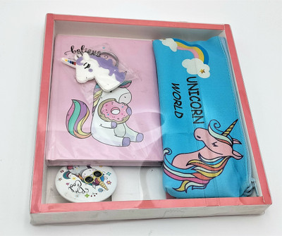 Paper Bear Unicorn A4 Diary ruled 70 Pages(Light Blue, Pack of 4)