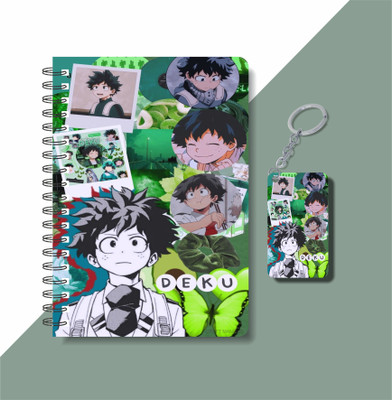 craft maniacs 2023 ANIME DIARY + KEYCHAIN A5 Note Book RULED 160 Pages(Multicolor)