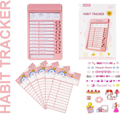 Magnemite Toddler & Kids Chore Board – Reusable Habit Chart with Movable Checklist Sheets Regular Planner/Organizer Ruled 15 Pages(Pink)