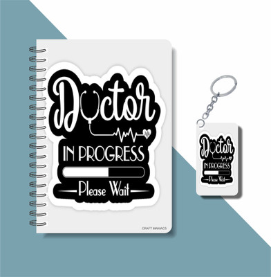 craft maniacs 2023 DOCTOR DIARY + KEYCHAIN A5 Notebook RULED 160 Pages(Multicolor)