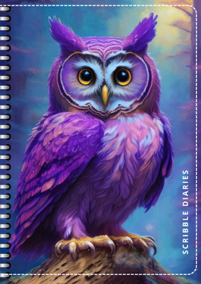 Scribble Thick 200 Pages with Bookmark A4 Notebook Ruled Single Line 200 Pages 60 Pages(Purple)