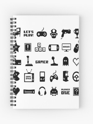 TheHackStore Let's Play Game A5 Notebook Ruled 200 Pages(Multicolor)