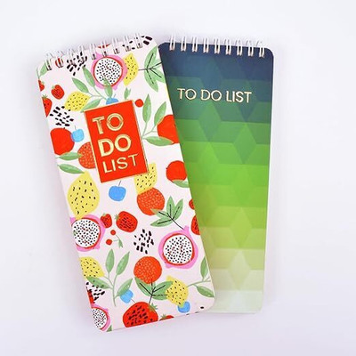 Memorys Softbound Spiral Planner To Do List (8 x 3.5 inches) Regular Organizer Ruled 200 Pages(Fruits & Geo, Pack of 2)