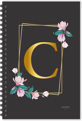 ESCAPER C letter diary (Ruled - A5), C initial Diary, C alphabet diary A5 Diary Ruled 160 Pages(MulticolorC)