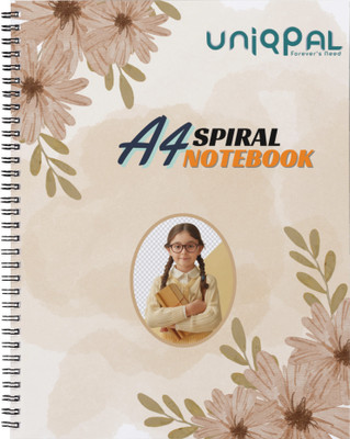 UNIQPAL SET OF 1 A4 Notebook Ruled 200 Pages(Multicolor)