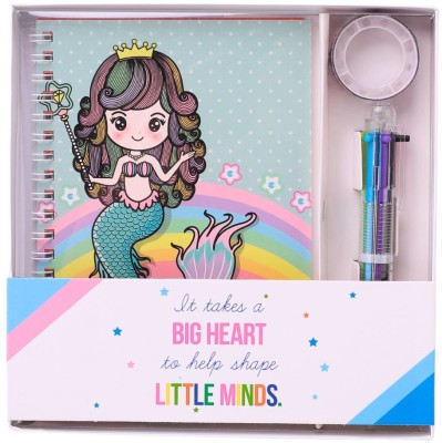 Tinker Squad Cute Mermaid Diary with Pen Set | Adorable Notebook for Kids & Teens Regular Notebook Ruled 70 Pages(Multicolor, Pack of 3)