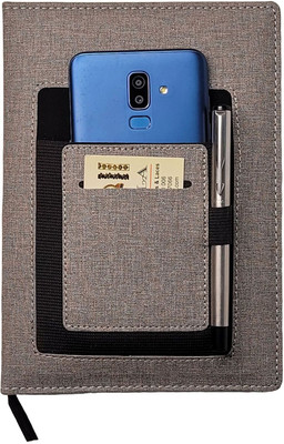 FONSIE Mobile pocket A4 Diary Rulled 200 Pages(Grey)