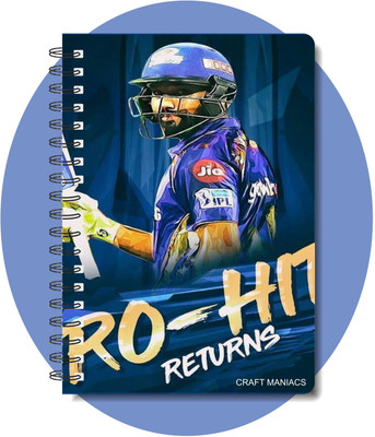 craft maniacs CRICKET 2024 NOTEBOOK COLLECTION A5 Diary RULED 160 Pages(White)