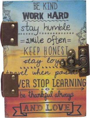 Rjkart Handcrafted Cardboard Diary A5 Diary Unruled 200 Pages(Multicolor11)